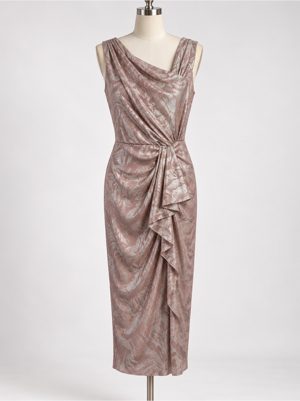 Joseph Ribkoff Signature Metallic Evening Dress Size 2